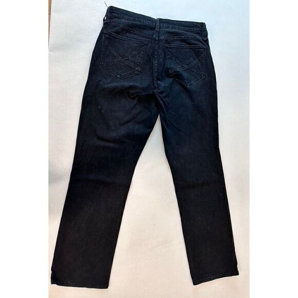 NYDJ Jeans Straight High Rise Black - Women's Size 14 - Picture 4 of 8